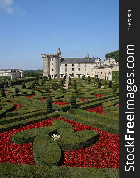 Chateau Villandry with beautiful garden