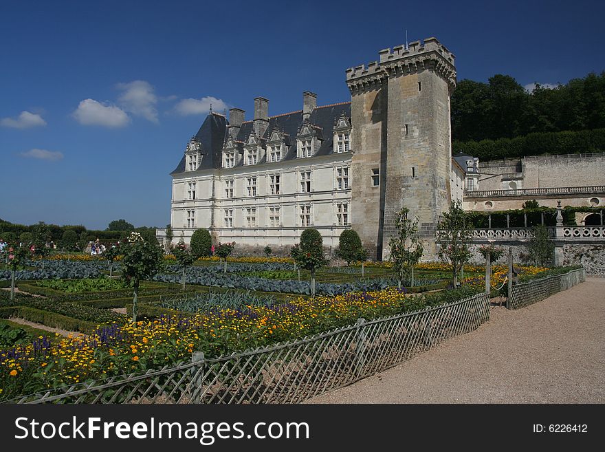 Chateau Villandry with beautiful garden