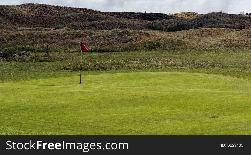 Putting Green on Fanoe Golf Course in Denmark