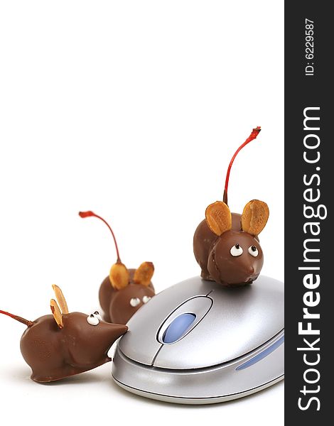 Chocolate Mice On A Mouse Vertical