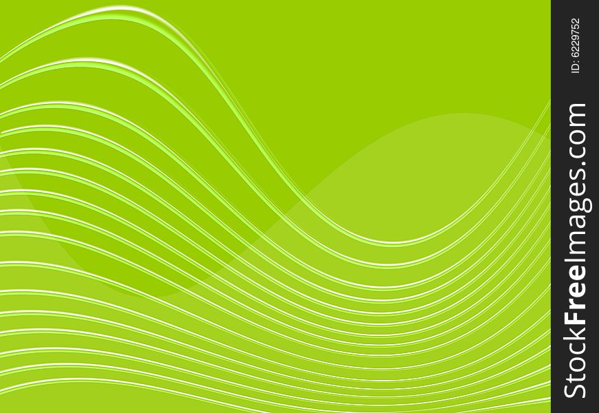 Green background with waves for your design