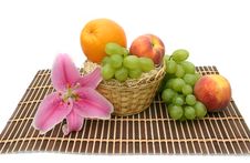 Lily And Fruit Royalty Free Stock Photography