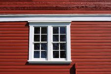 Red And White Barn Window Stock Images