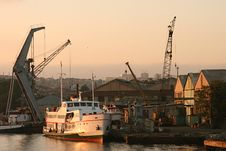 Boat At Dockyard Royalty Free Stock Photography Boat At Dockyard Royalty Free Stock Photography