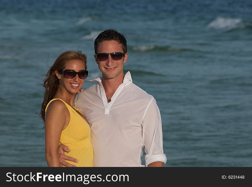 Couple On Florida Beach Horizontal