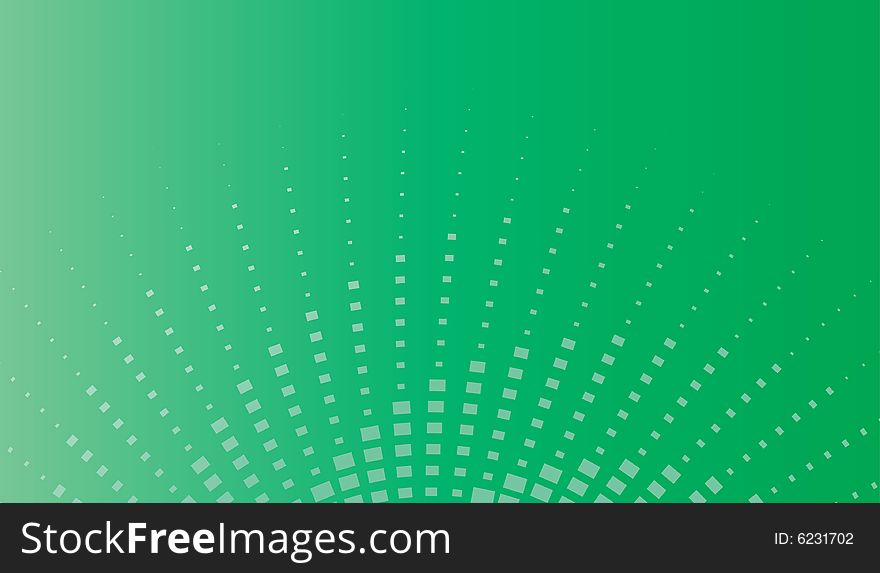 A background illustration of green tiled rays of light. A background illustration of green tiled rays of light