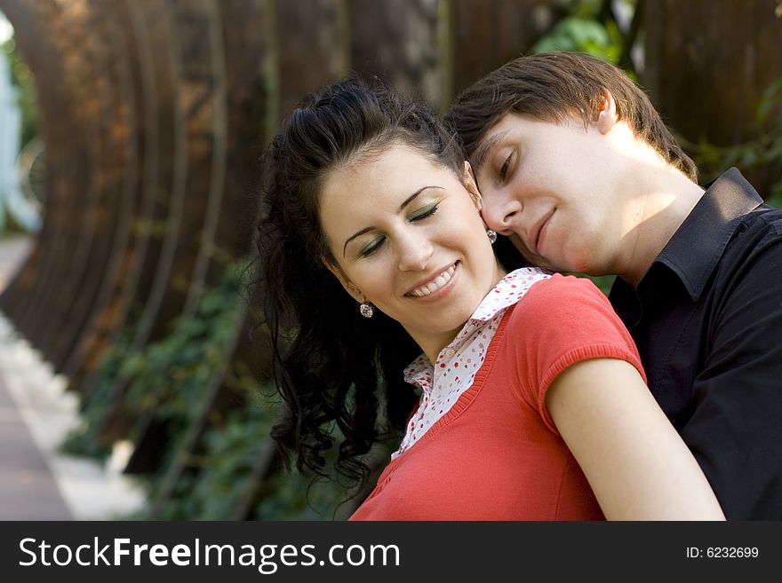 Young couple in the park