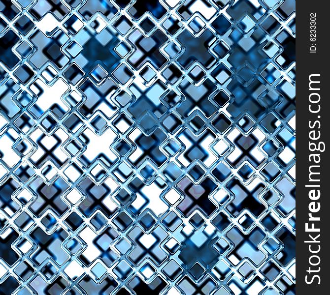 Blue glass lattice seamless texture.