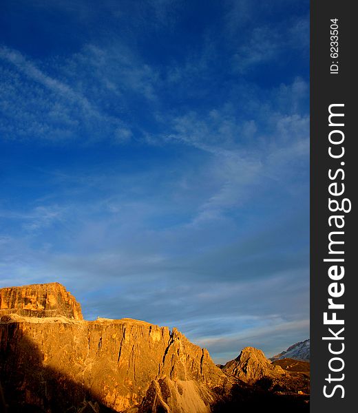 Beautiful shot in Dolomiti mountains