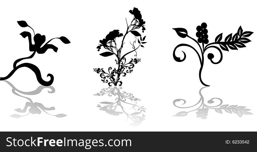 Floral background  - vector elements