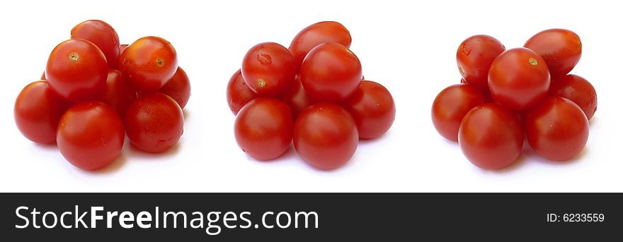 Tomatoes isolated on white background