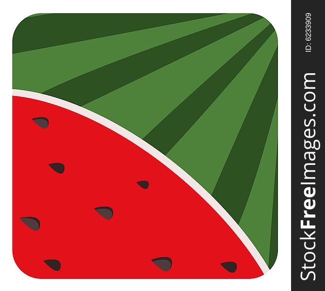 Computer generated background with watermelon