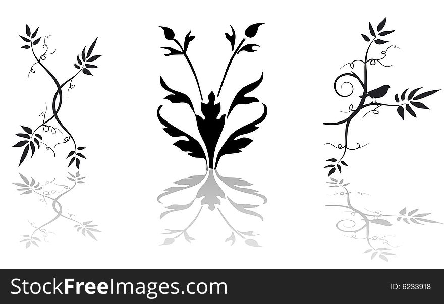 Floral vintage background - vector design elements for design. Floral vintage background - vector design elements for design