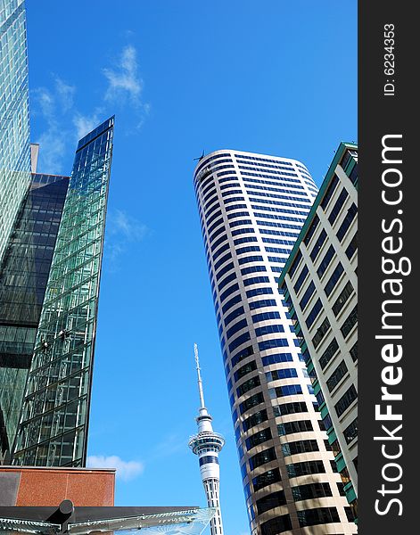 Modern building on a background of blue sky