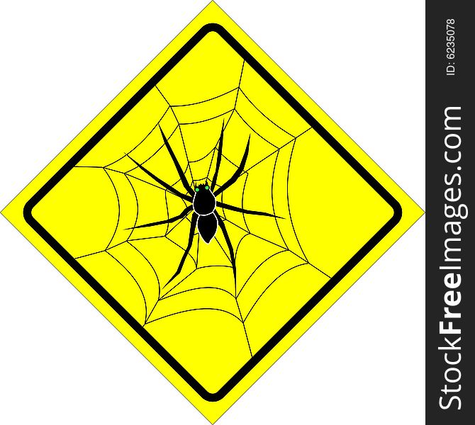 Warning Plate of a Spider