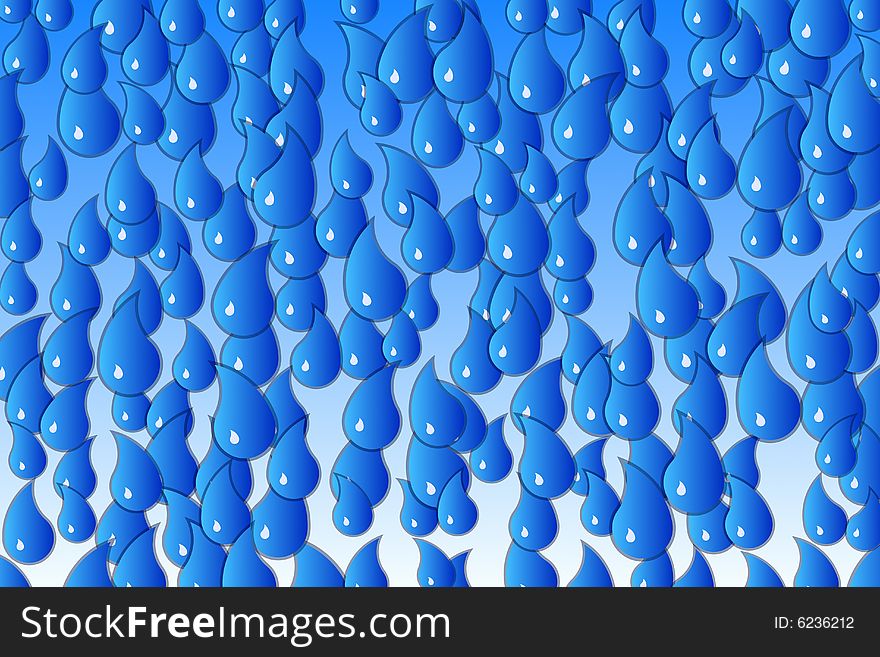 Vector Illustration of Water Drops