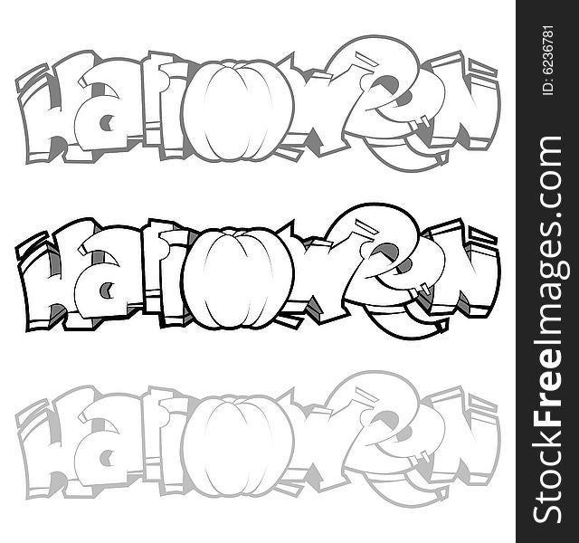 Graffiti vector with inscription halloween pumpkin. Graffiti vector with inscription halloween pumpkin