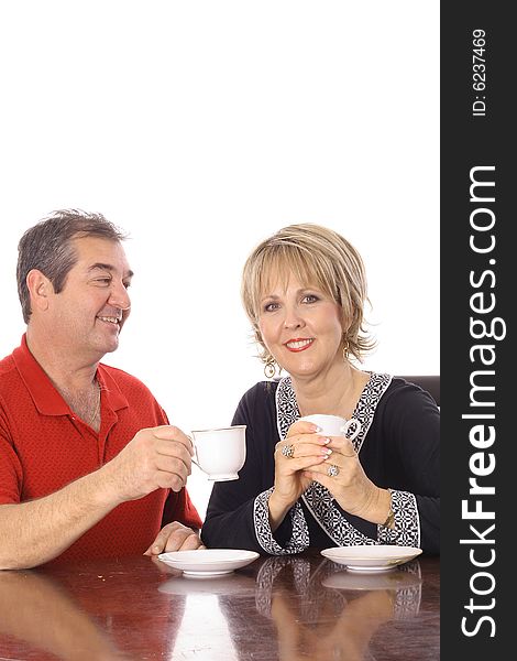 Attractive Couple Having Coffee