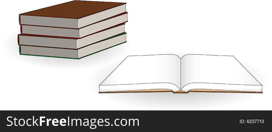 Illustration of a few books