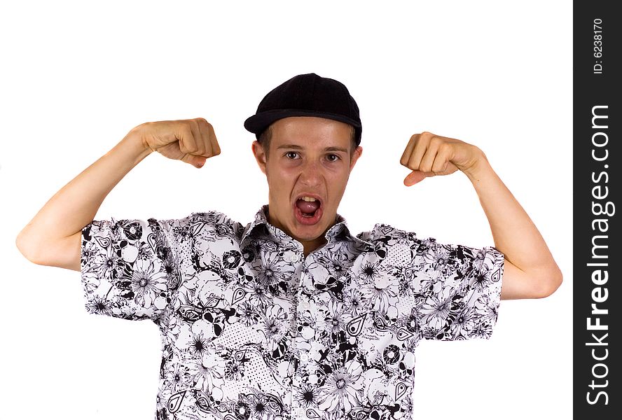 Teenager isolated on a white background. Teenager isolated on a white background