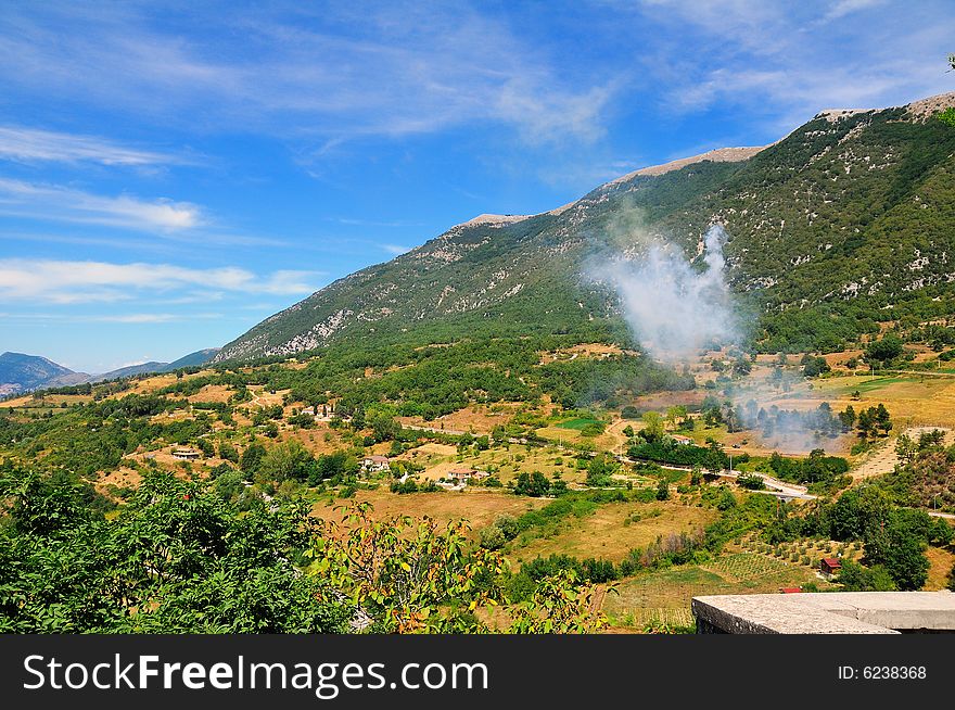 Abruzzo day time fireworks