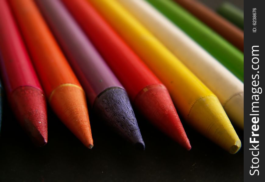 Detail shoot of colour pencils