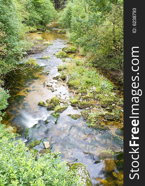 A little stream in the mountain valley. A little stream in the mountain valley