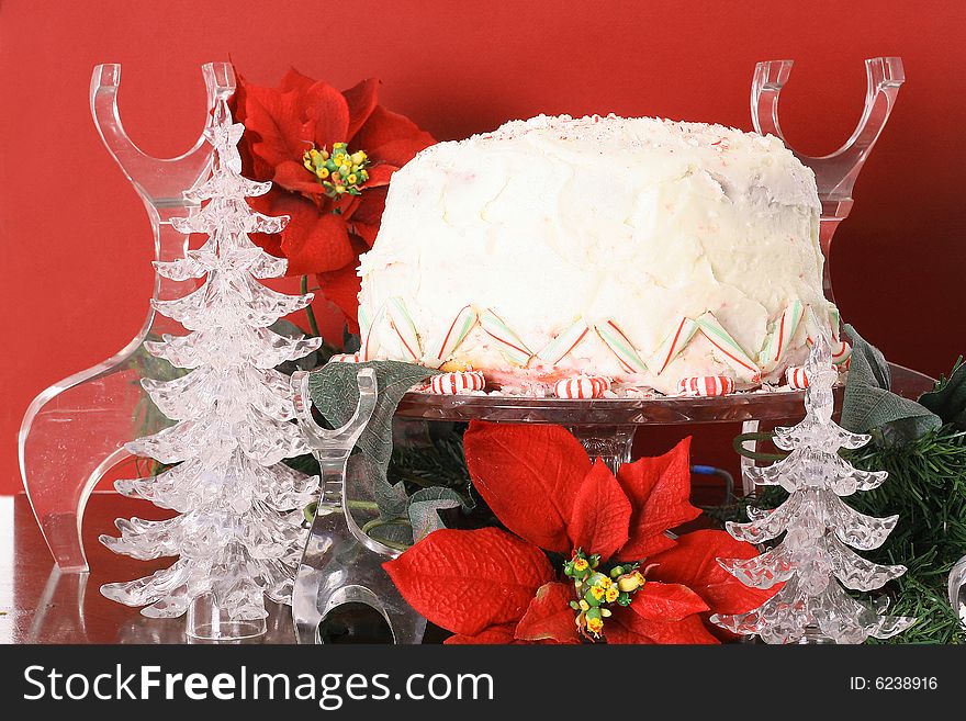 Shot of a holiday bakery candy cake