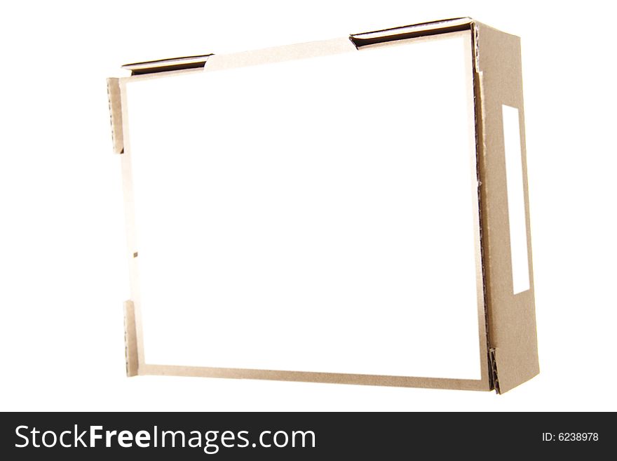 Box with copy-space against a white background