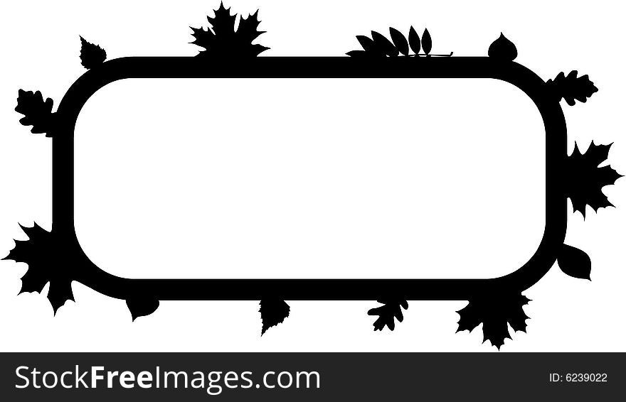 Autumn vector frame with leaves