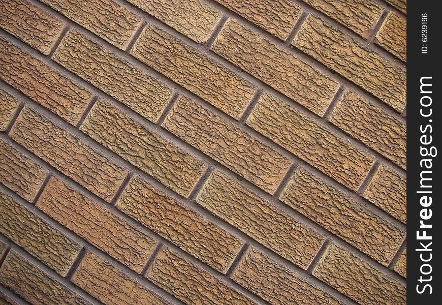 Image of a brick wall taken at an angle