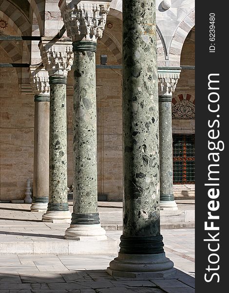Pillars at Beyazit Mosque, Istanbul Turkey. Pillars at Beyazit Mosque, Istanbul Turkey