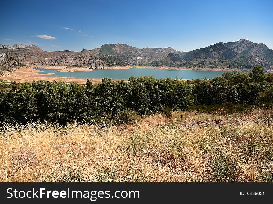 Barrios de Luna reservoir in Leon,Spain