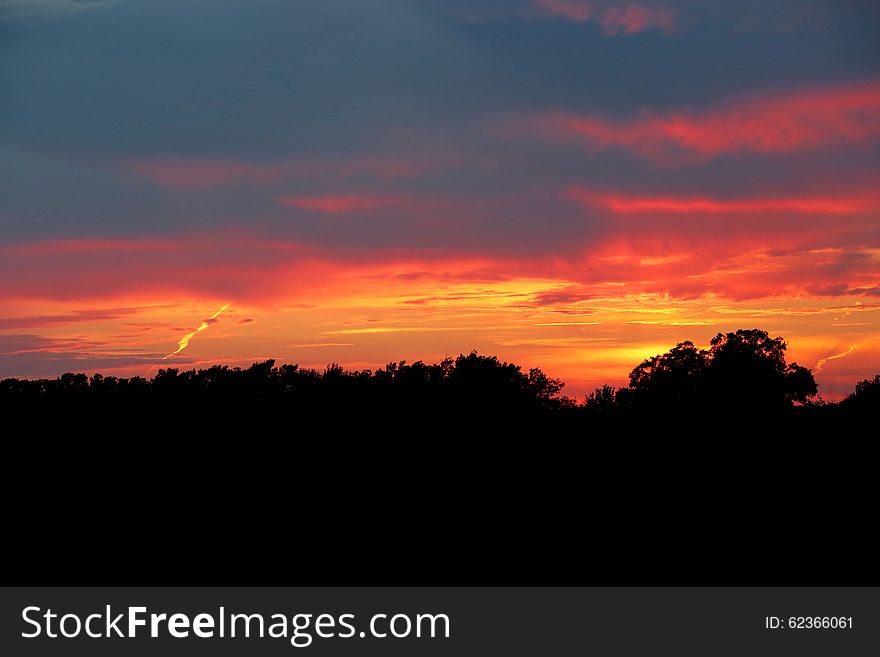 A beautiful sunset in Jenks,Oklahoma with brilliant colors. A beautiful sunset in Jenks,Oklahoma with brilliant colors.