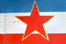 Yugoslav Flag On The Airplane Tail Royalty Free Stock Photo Yugoslav Flag On The Airplane Tail Royalty Free Stock Photo