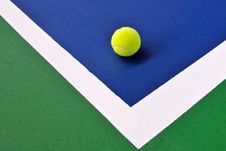 Tennis Ball Just On The Line Stock Image Tennis Ball Just On The Line Stock Image