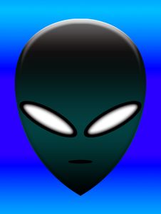 Simple Alien Head 3 Royalty Free Stock Images