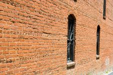Old Brick And Iron Windows Royalty Free Stock Images Old Brick And Iron Windows Royalty Free Stock Images
