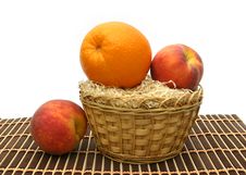 Peaches And Orange Stock Image Peaches And Orange Stock Image