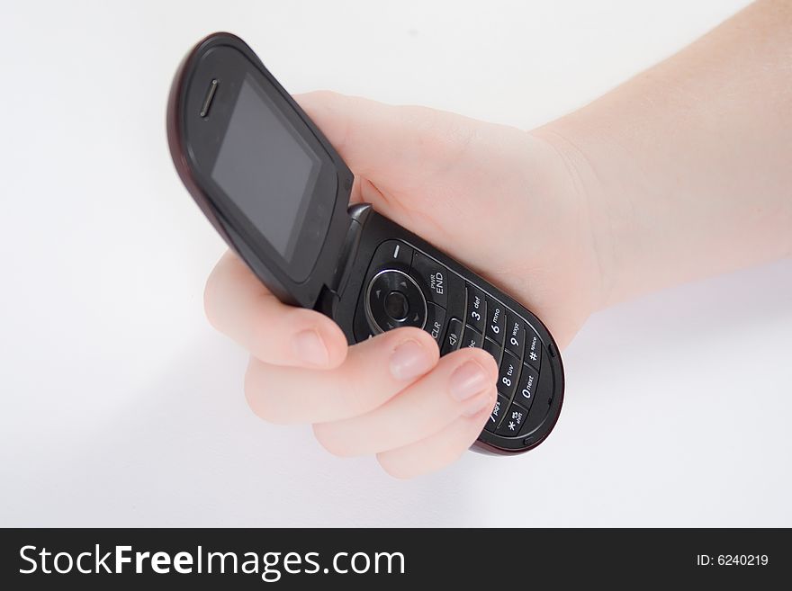 Hand Holding A Cell Phone