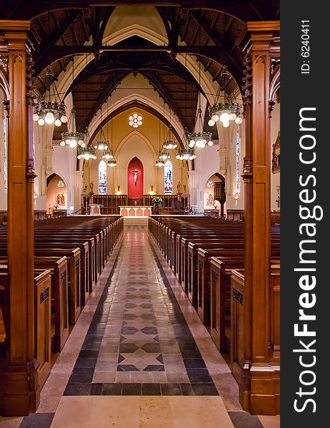 Interior of a great classical church. Interior of a great classical church