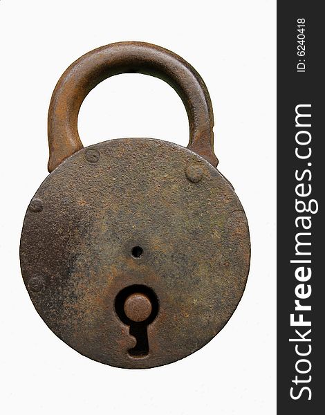 Closed padlock, old