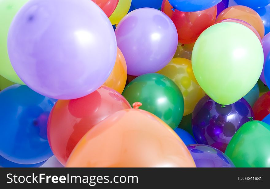 Many multicolored balloons suitable for background. Many multicolored balloons suitable for background