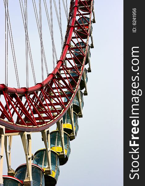 Ferris wheel gondolas in the Haerbin park, China