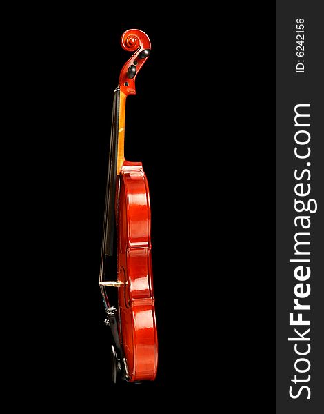 Violin, isolated on black background. Violin, isolated on black background