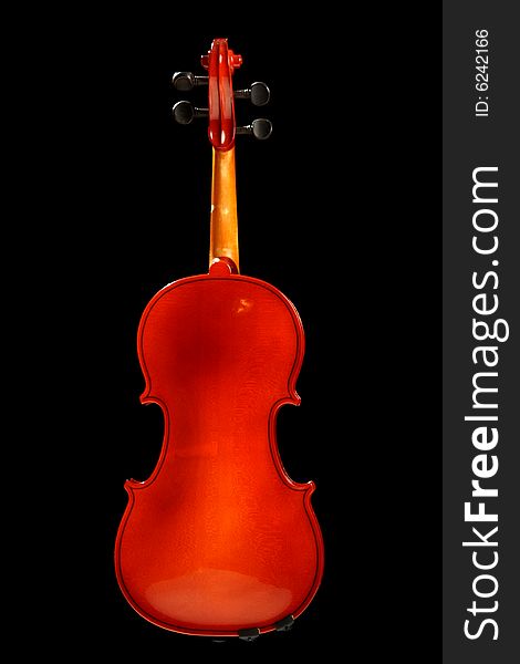 Violin, isolated on black background. Violin, isolated on black background