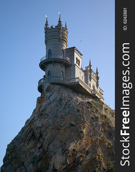 The well-known castle Swallow's Nest near Yalta in Crimea, Ukraine