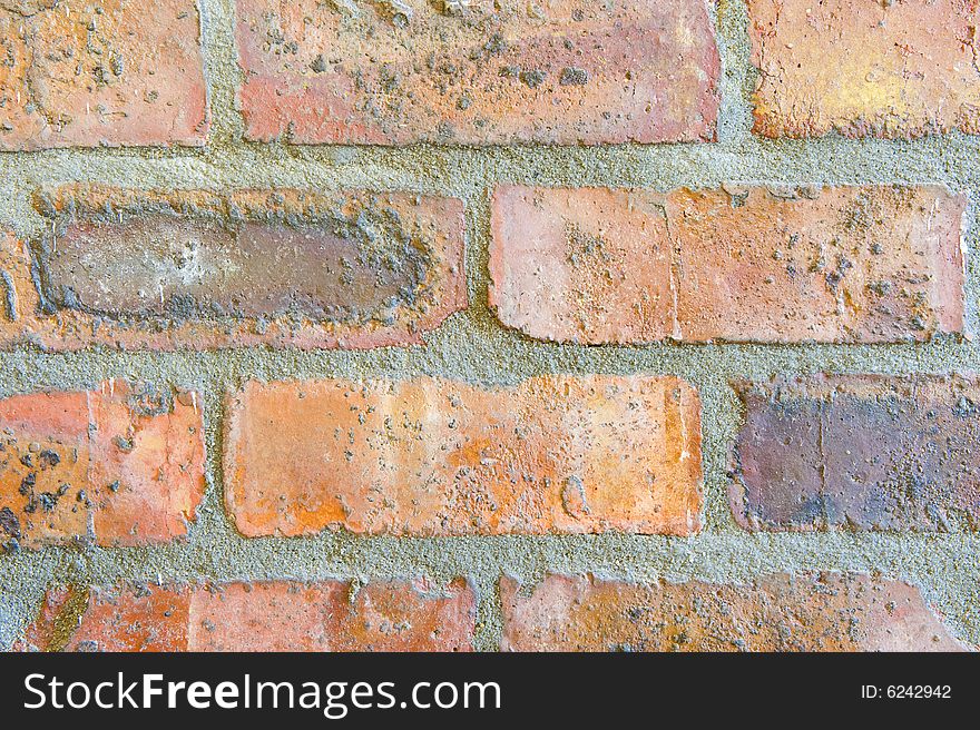 An abstract brick wall showing the brick patterns, suitable for a background or design.