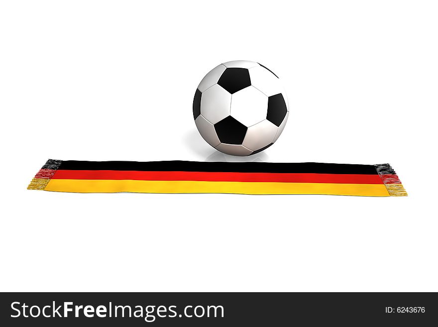 Soccer Ball Germany on white background