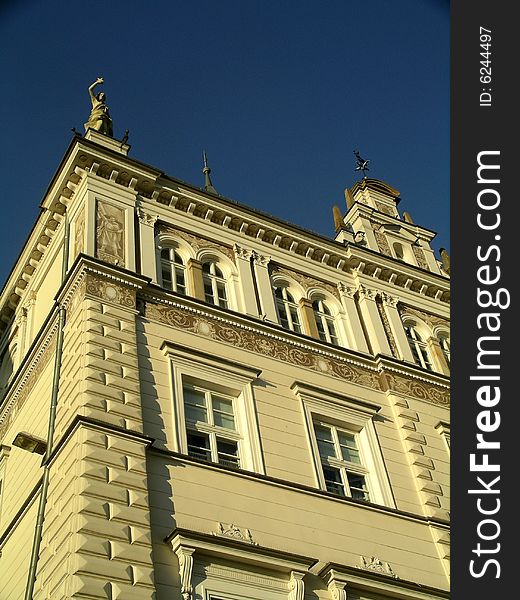 Historic building in the center of cracow poland. Historic building in the center of cracow poland